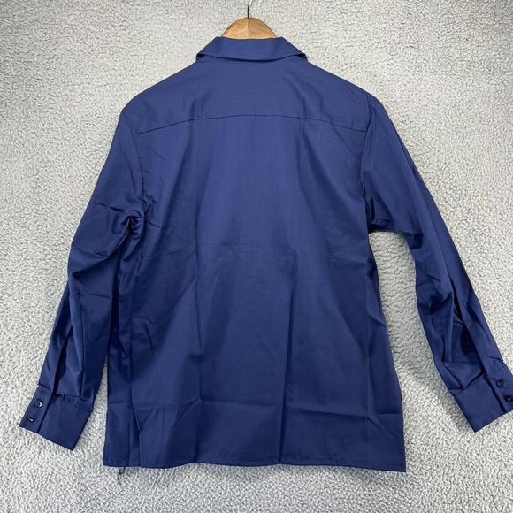 Vintage Sears Kings Road Shirt Mens Medium Blue Full Cut Perma Prest 70s 80s NOS - Picture 8 of 10